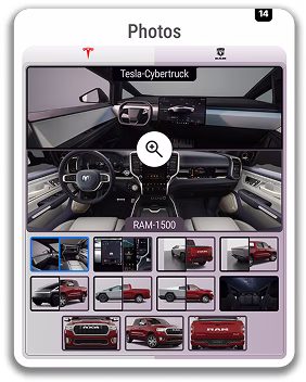 vehicle comparison cards